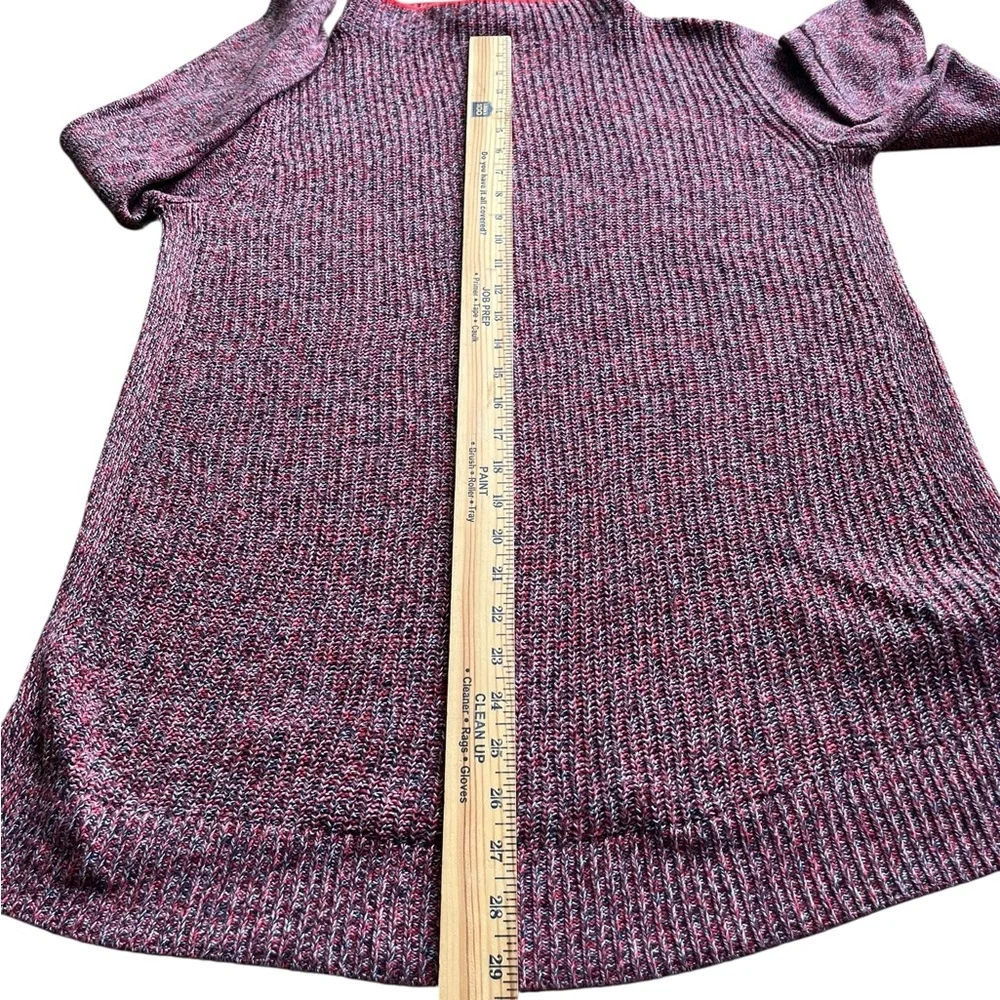 LOFT 100% cotton size, medium Red and Black Knit Top - Picture 5 of 7
